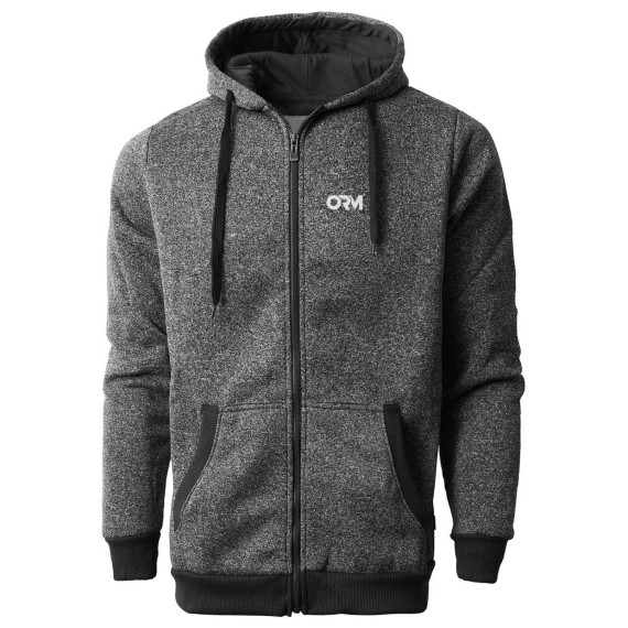 Mens Marled Zip Up Hoodie
